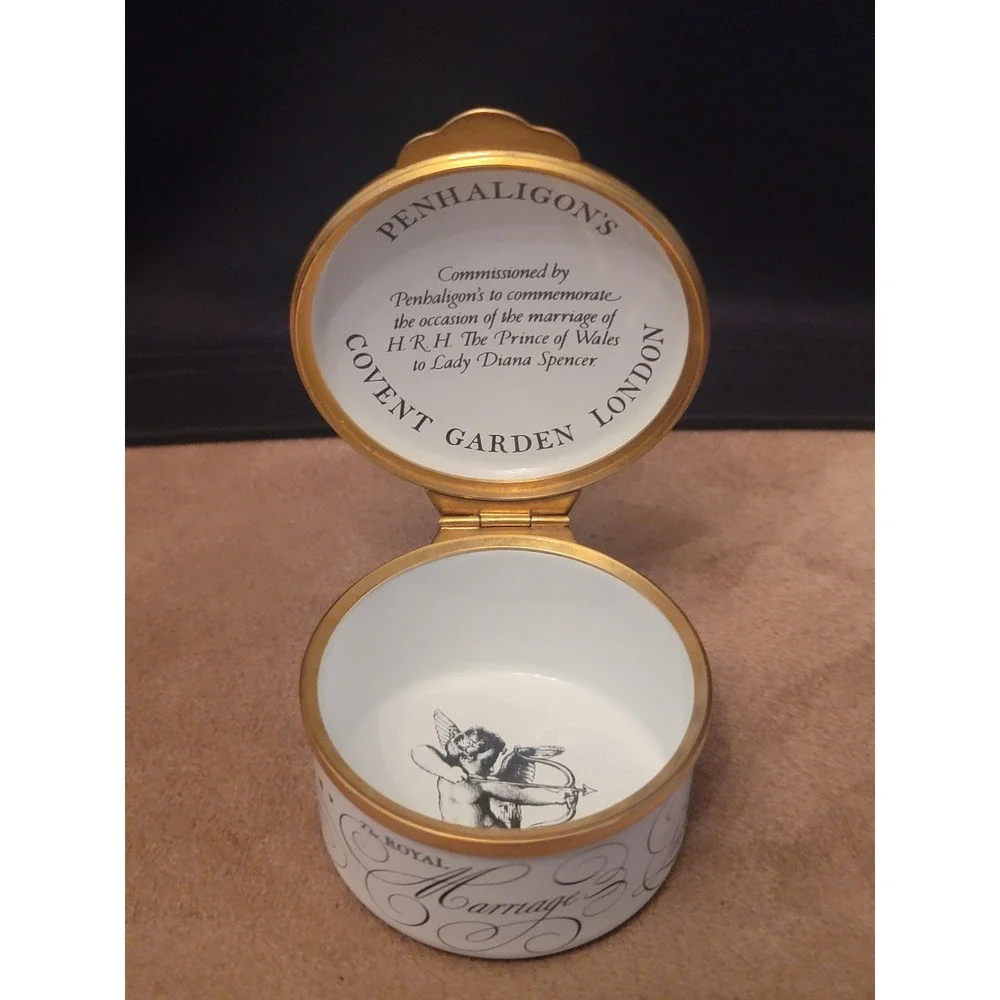 Toye, Kenning & Spencer Made for Penhaligon's Royal Marriage Enamel Trinket Box